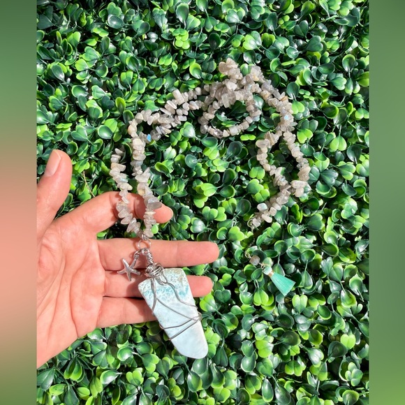 Larimar & Labradorite Necklace - Picture 3 of 7